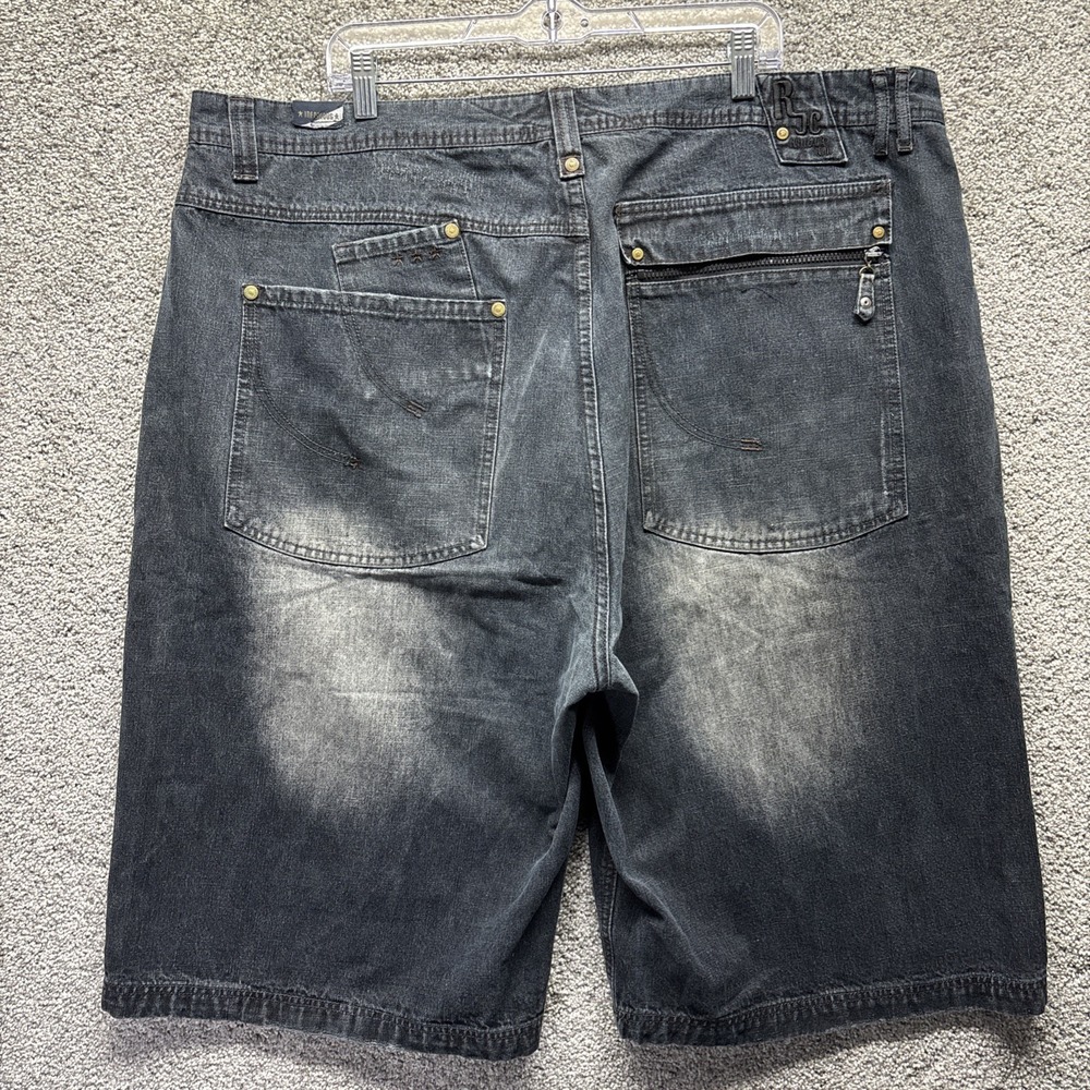 Vintage Infamous Raider Jean Shorts‎ W44 Mens Denim Jorts Wide Grunge Y2K Baggy